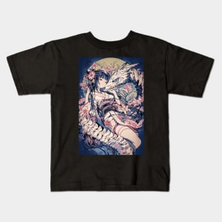 Geisha and Dragon 7805 Kids T-Shirt